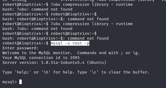 MySQL 접속 성공